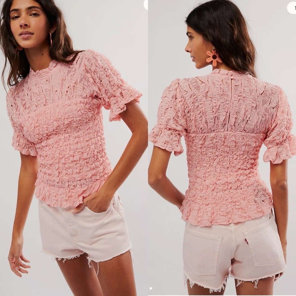 Free People Amour Top Pink Size XL